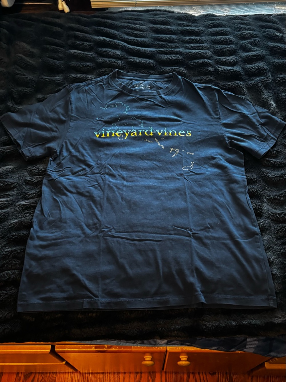 Vineyard Vines Men's Navy Logo Crew Tee